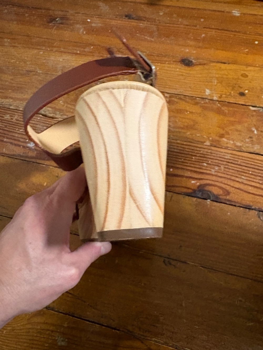 Burgundy Open Toe Clog - Picture 4 of 7